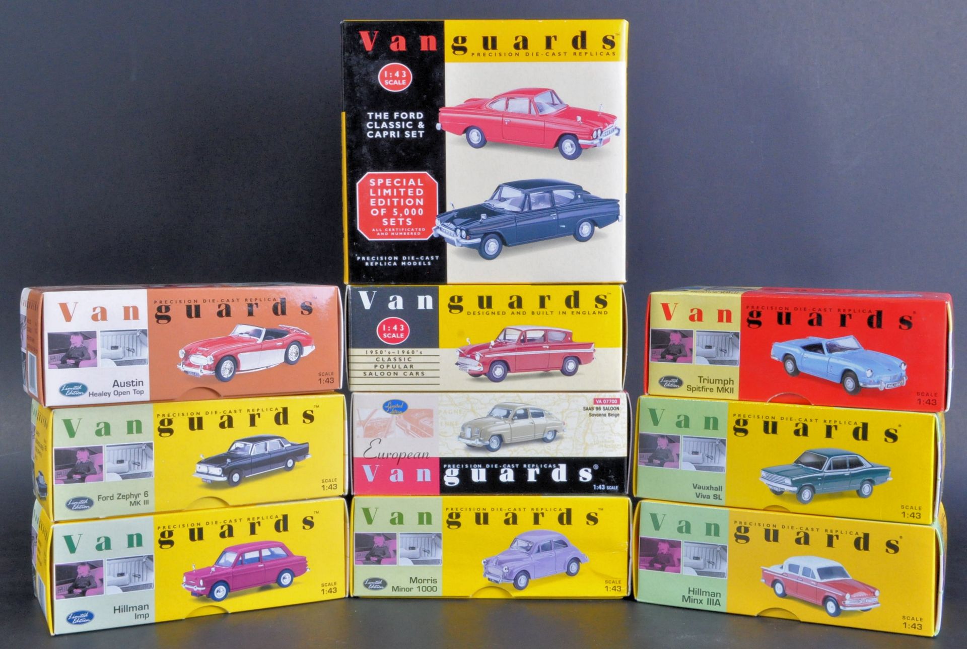 COLLECTION OF X10 ASSORTED LLEDO VANGAURDS DIECAST CARS