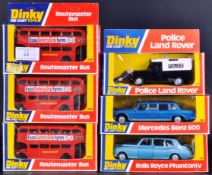 COLLECTION OF VINTAGE DINKY TOYS DIECAST MODEL CARS & BUSES