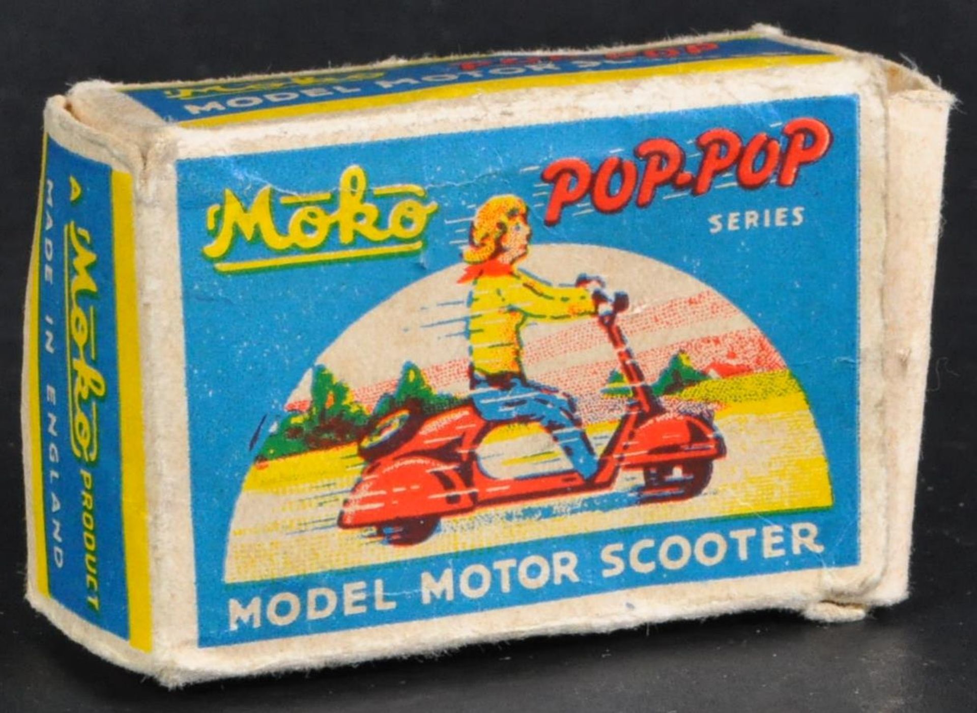 ORIGINAL VINTAGE MOKO POP-POP SERIES DIECAST MOTOR SCOOTER - Bild 4 aus 4