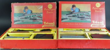 TWO VINTAGE TRI-ANG 00 GAUGE MODEL RAILWAY PASSENGER TRAIN SETS