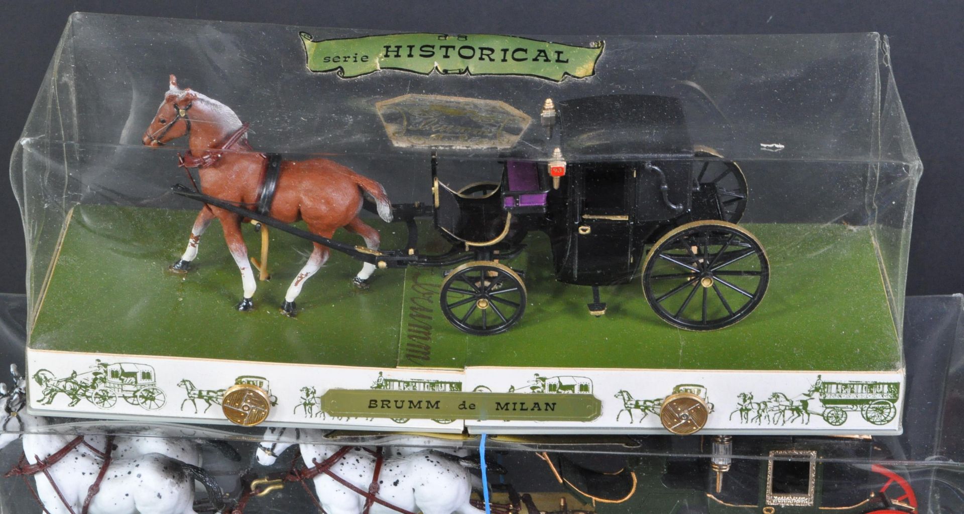 VINTAGE BRUMM 1/43 SCALE HORSE DRAWN CARRIAGES & BRITAIN'S HORSES - Image 4 of 6