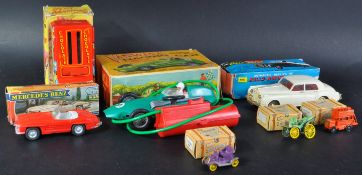 COLLECTION OF VINTAGE TINPLATE DIECAST & FRICTION MOTOR MODELS