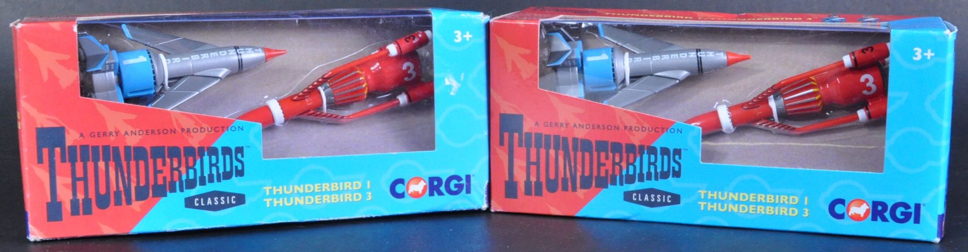 TWO ORIGINAL CORGI DIECAST MODEL THUNDERBIRDS