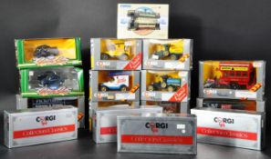 COLLECTION OF VINTAGE CORGI DIECAST MODEL CARS AND BUSES