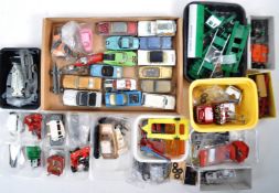 LARGE COLLECTION OF VINTAGE DINKY & CORGI TOYS CAR PARTS
