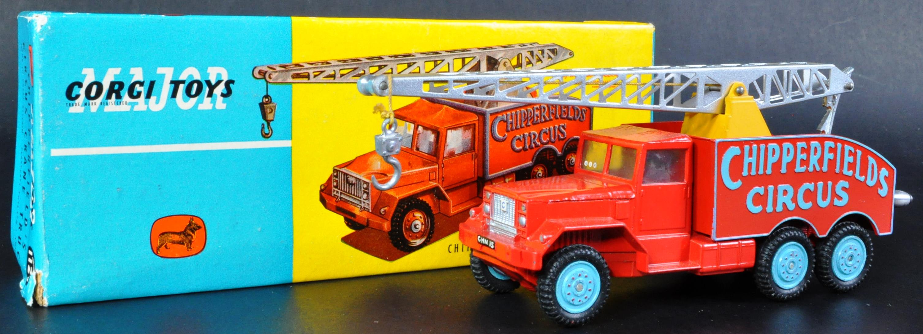 VINTAGE CORGI MAJOR TOYS CHIPPERFIELDS CIRCUS CRANE TRUCK