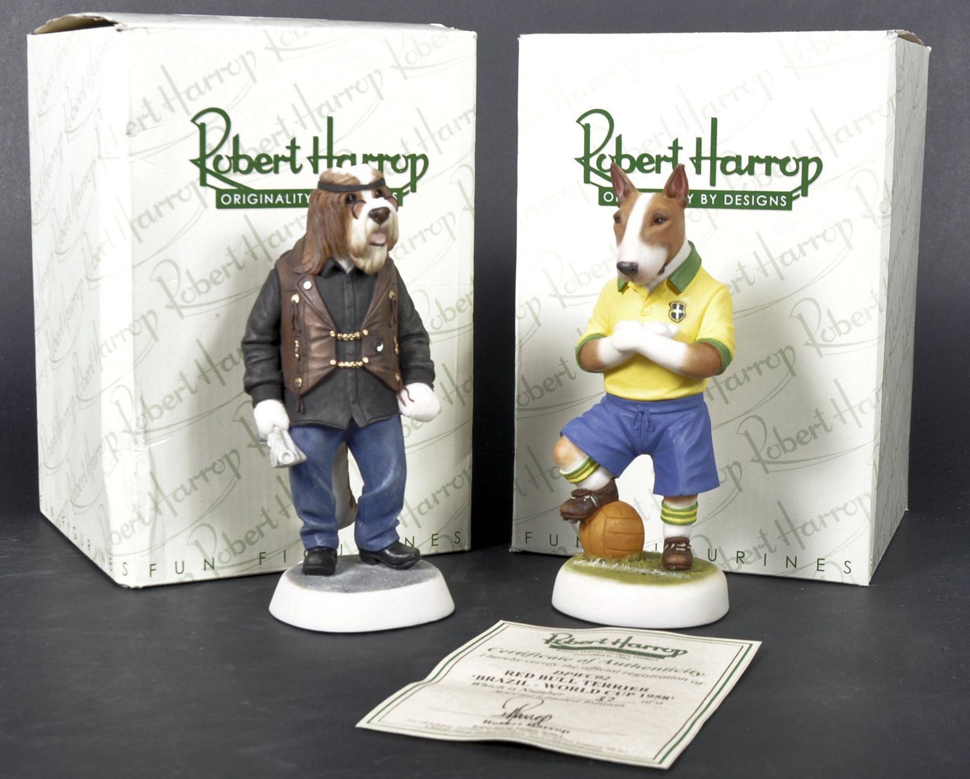 ROBERT HARROP - DOGGIE PEOPLE - TWO LIMITED EDITION FIGURES