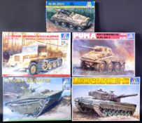 COLLECTION OF ITALERI MILITARY THEMED PLASTIC MODEL KITS