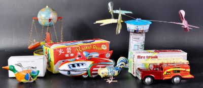 COLLECTION OF X6 VINTAGE TINPLATE CLOCKWORK TOYS