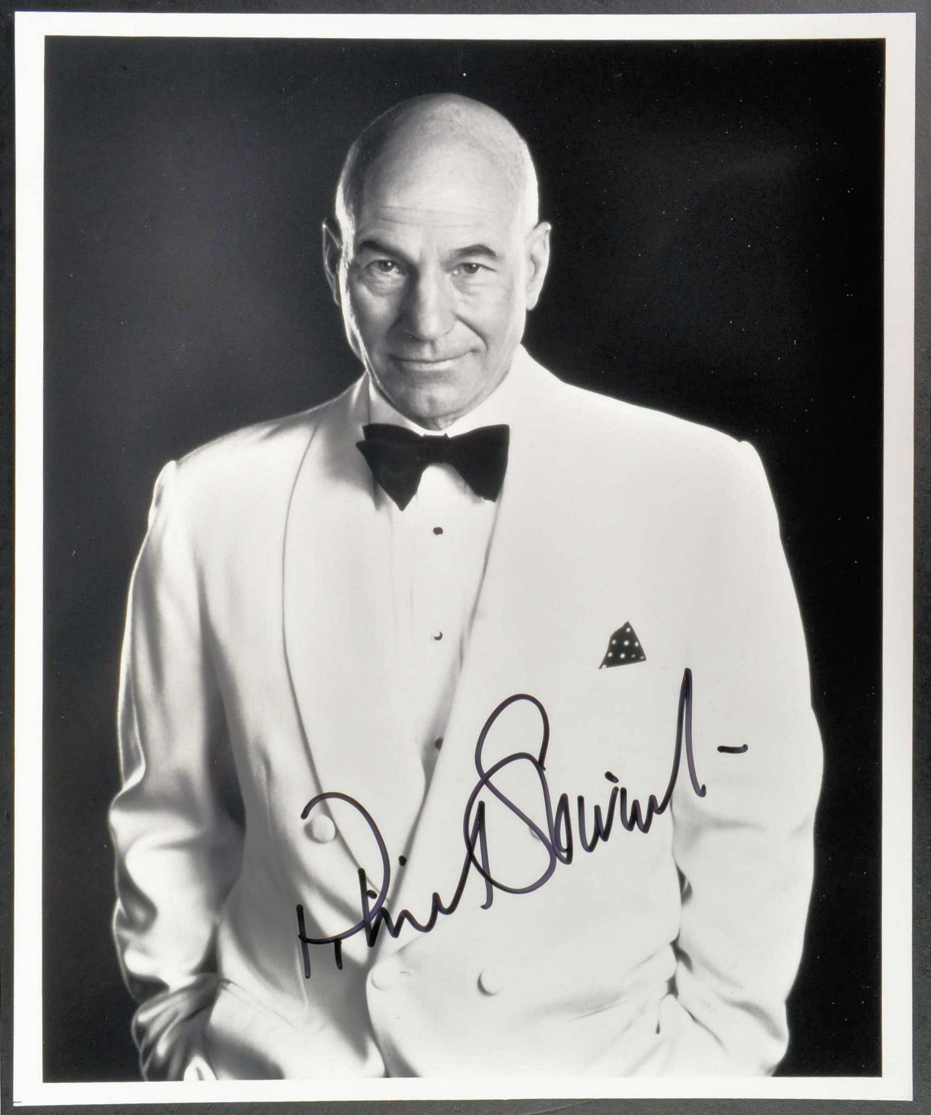 STAR TREK - SIR PATRICK STEWART - AUTOGRAPHED 8X10" PHOTOGRAPH