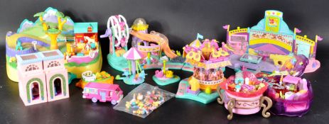 COLLECTION OF VINTAGE BLUE BIRD POLLY POCKET PLAYSETS