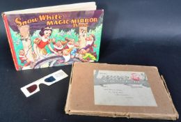 VINTAGE WALT DISNEY SNOW WHITE MAGIC MIRROR 3D BOOK