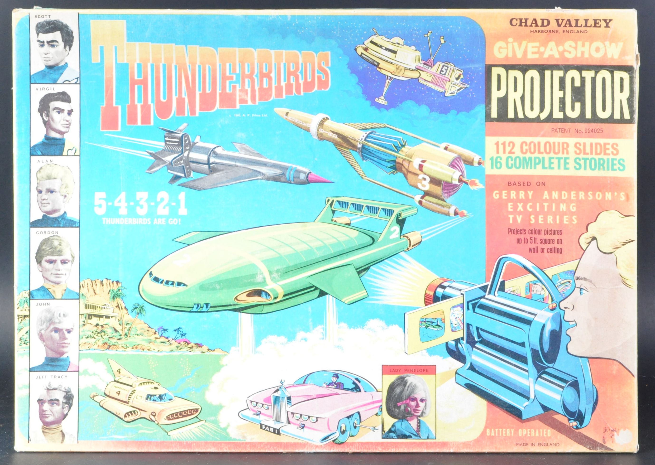 VINTAGE CHAD VALLEY THUNDERBIRDS ' GIVE A SHOW ' PROJECTOR