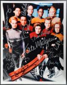 STAR TREK VOYAGER - CAST SIGNED 8X10" COLOUR PHOTOGRAPH