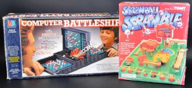VINTAGE SCREWBALL SCRAMBLE & COMPUTER BATTLESHIP TABLETOP GAMES
