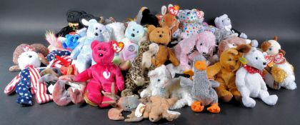 COLLECTION OF ASSORTED BEANIE BABY SOFT TOY TEDDY BEARS