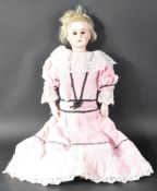 EARLY 20TH CENTURY FRENCH BISQUE HEADED DOLL