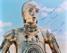 STAR WARS - ANTHONY DANIELS (C3PO) - SIGNED 8X10" COLOUR PHOTOGRAPH