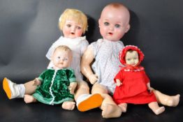 COLLECTION OF X4 VINTAGE GERMAN BISQUE HEADED DOLLS