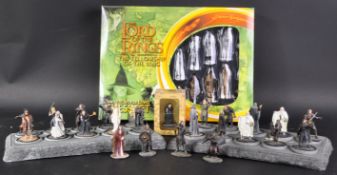 LORD OF THE RINGS DIECAST FIGURES AND PEWTER CHESS SET