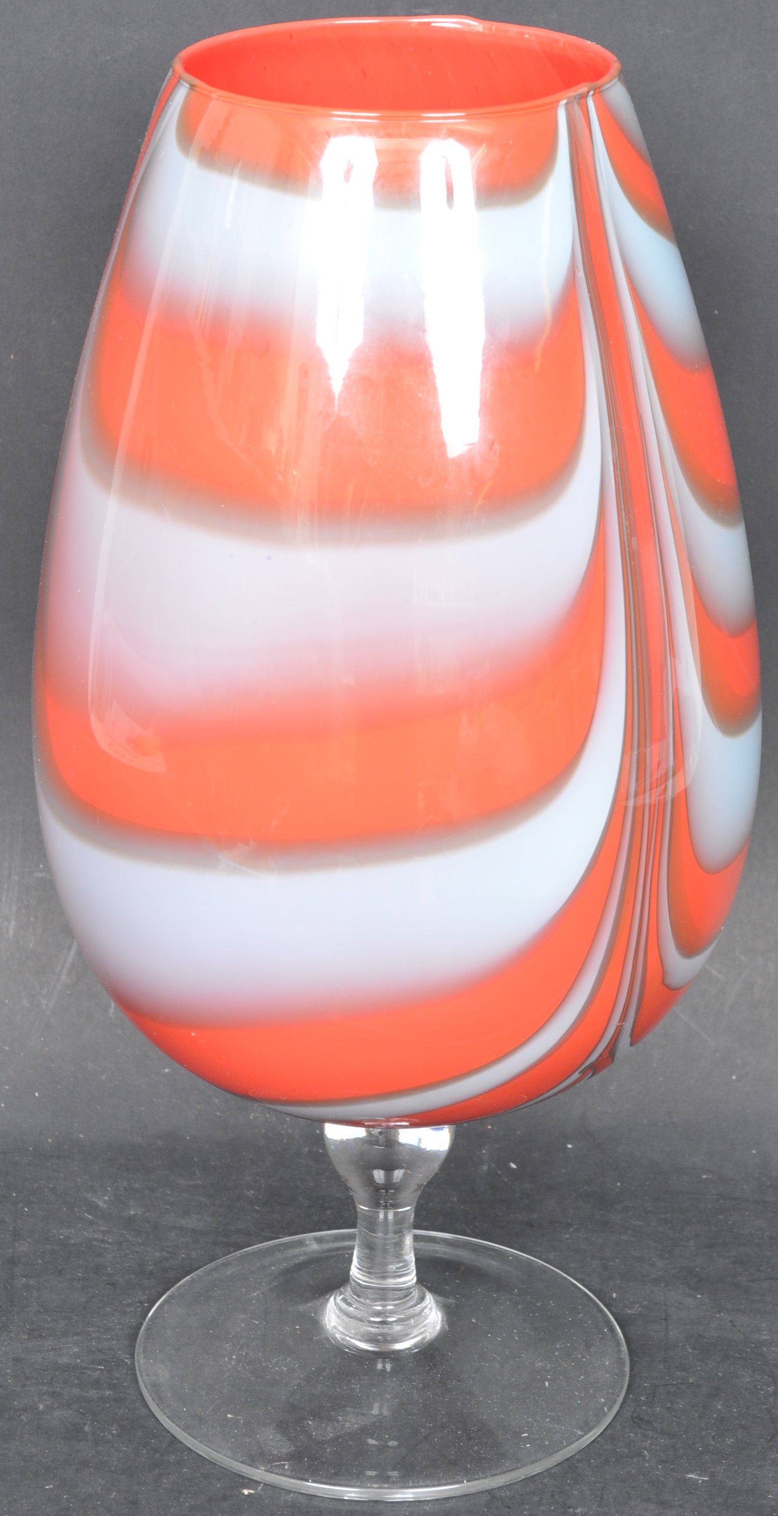 LARGE EMPOLI GLASS BRANDY SNIFTER VASE - Image 2 of 6