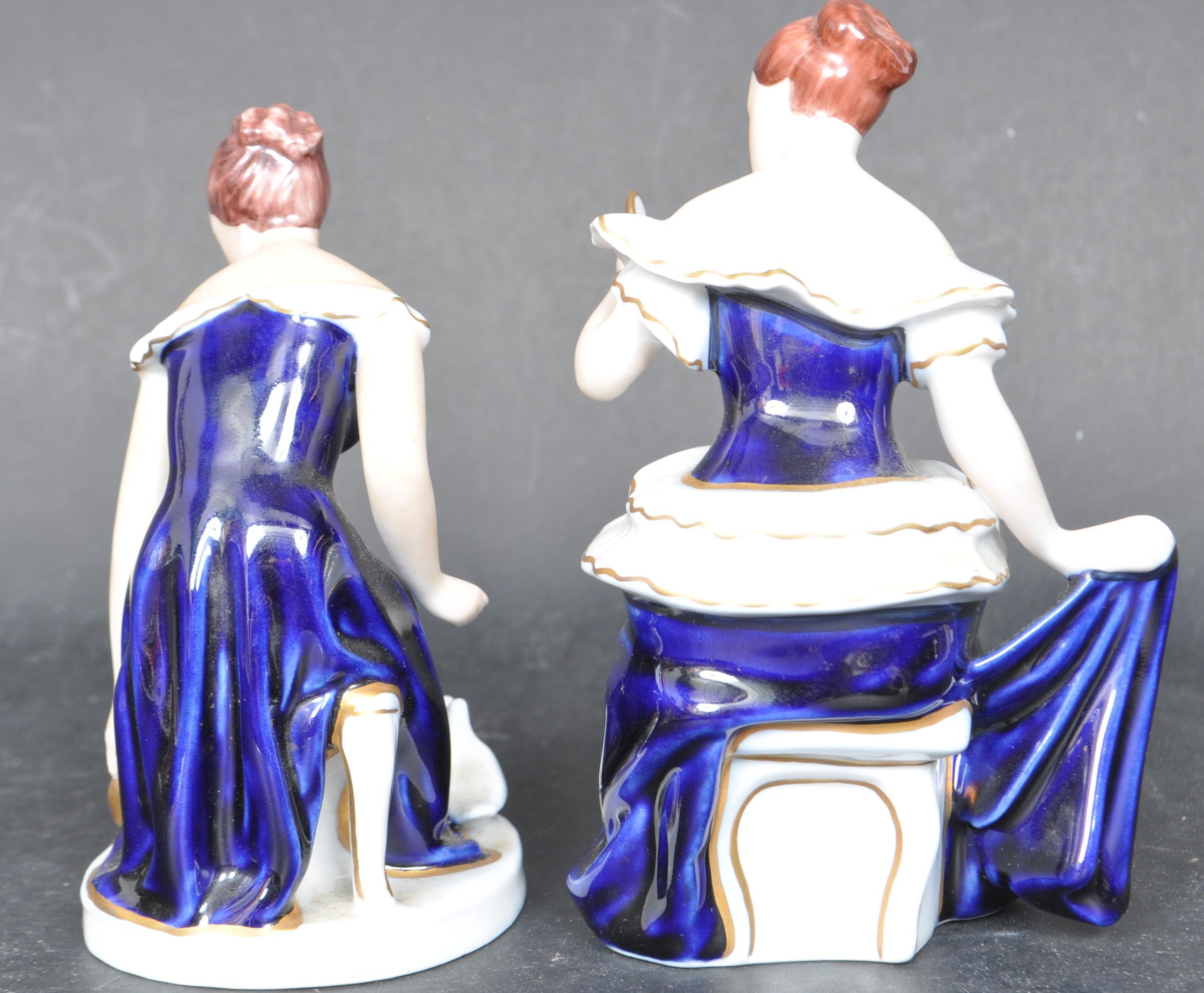 PAIR OF ROYAL DUX PORCELAIN LADIES FIGURINES - Image 5 of 6