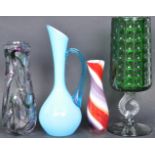 ASSORTMENT OF MID 20TH CENTURY GLASS VASES