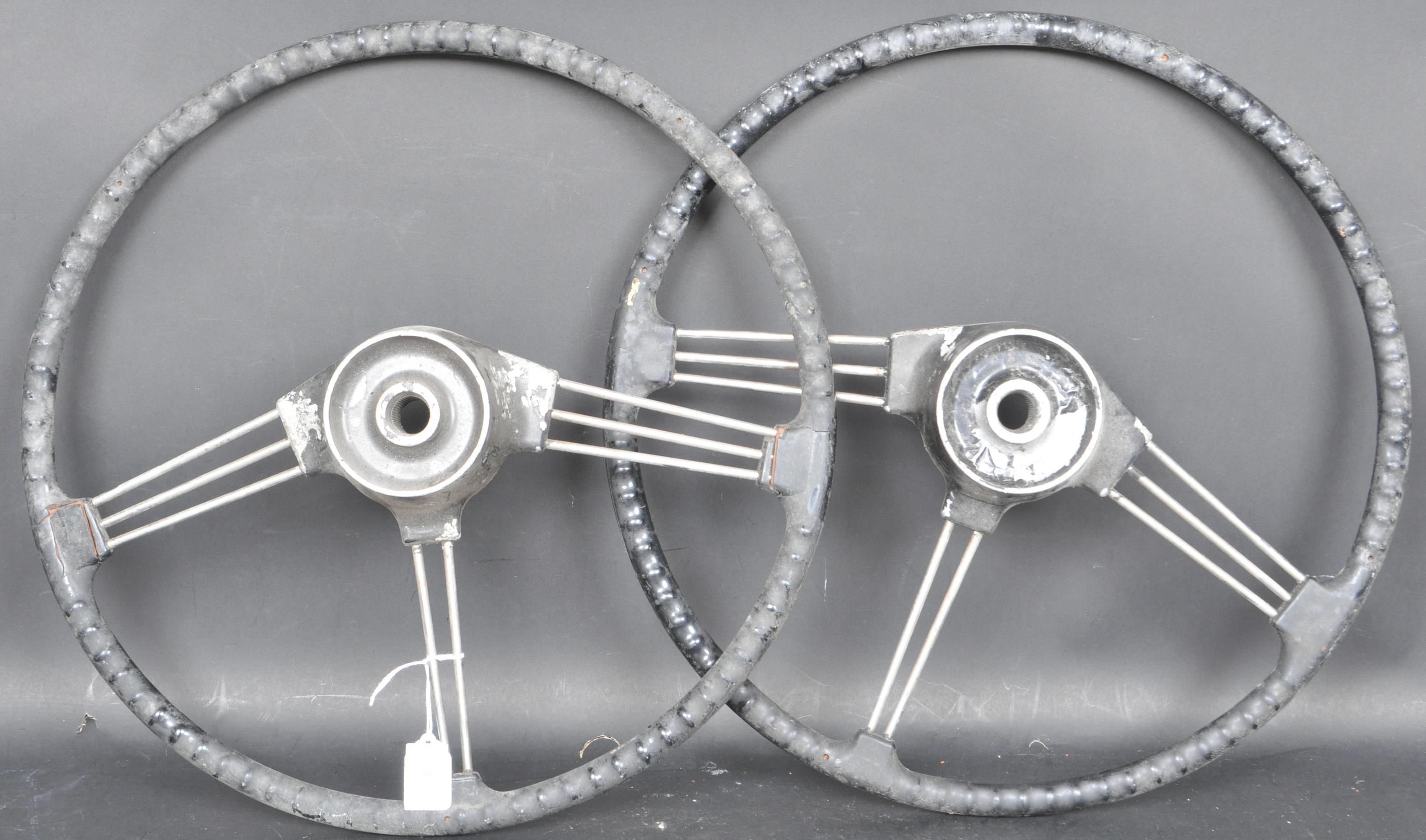 TWO 1960’S MGB THREE SPOKE STEERING WHEELS