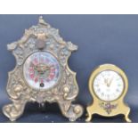 TWO FRENCH WINDUP MOVEMENT MANTLE CLOCKS