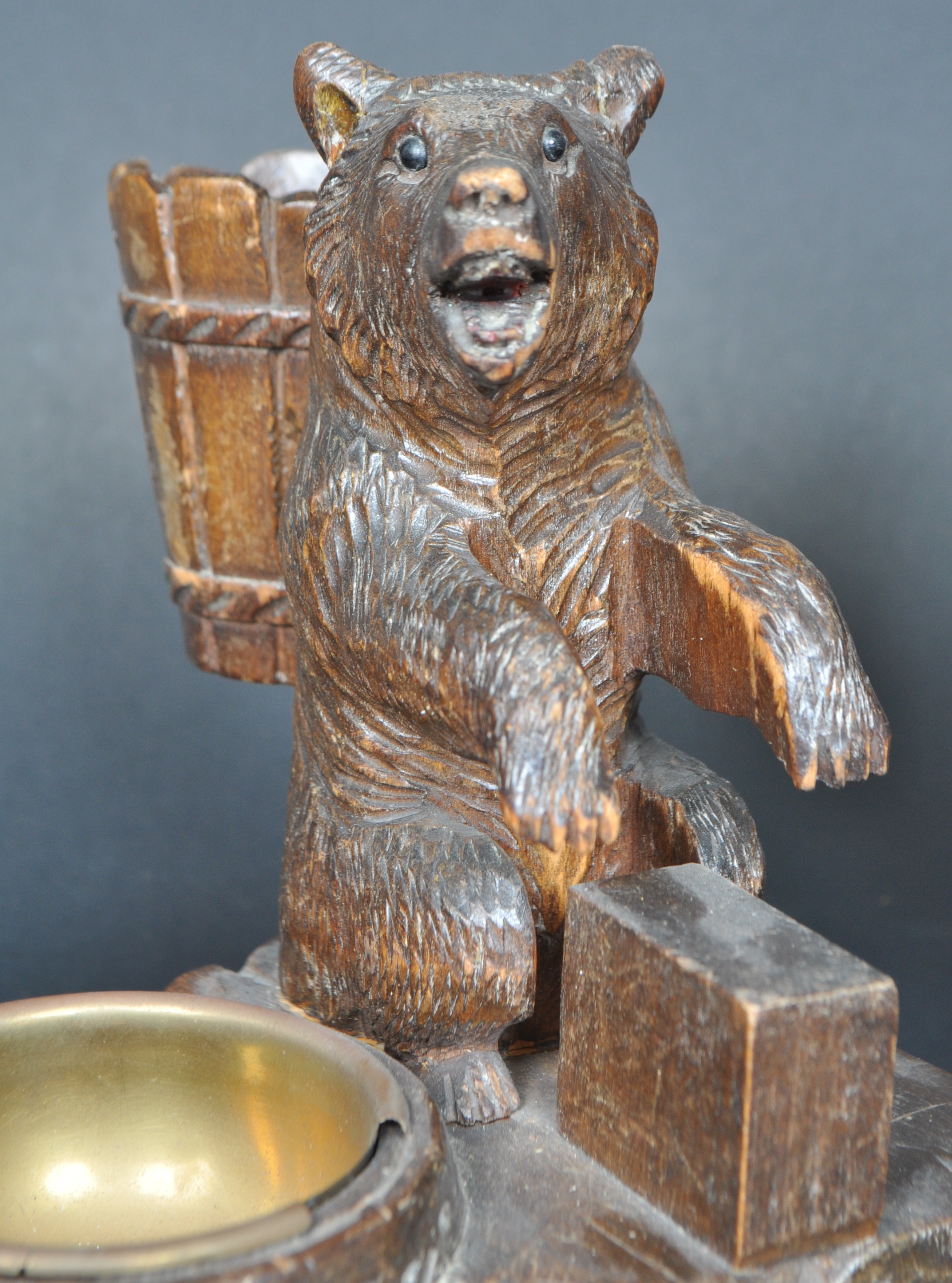 TWO 19TH CENTURY GERMAN CARVED BEAR MATCHBOX HOLDERS - Image 3 of 5