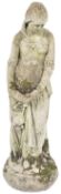 20TH CENTURY RECONSTITUTED STONE GARDEN STATUE / FIGURE