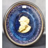 19TH CENTURY ORMOLU PLAQUE OF CHARLES DICKENS IN FRAME