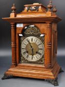 GERMAN WALNUT-CASED BRACKET CLOCK - R M SCHNECKENBURGER