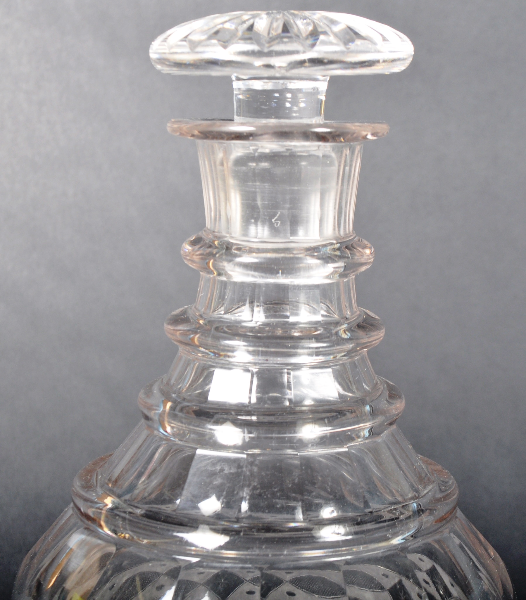 TWO 19TH CENTURY HAND BLOWN PRUSSIAN MANNER DECANTERS - Image 4 of 8