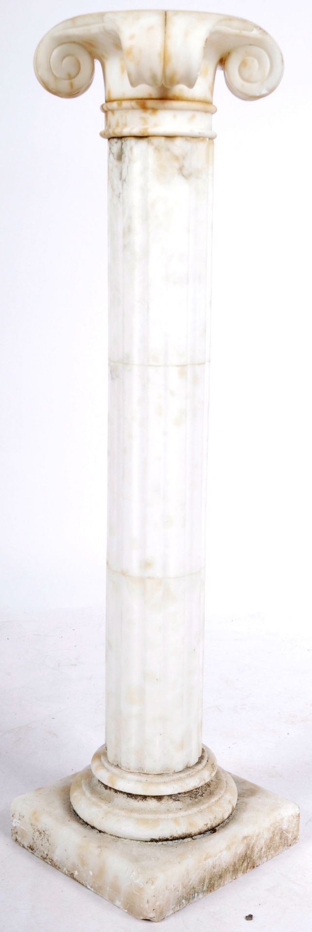 19TH CENTURY WHITE MARBLE COLUMN WITH BOWL - Bild 7 aus 7