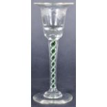 18TH CENTURY DOUBLE SERIES GREEN AIR TWIST WINE GLASS