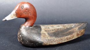 19TH CENTURY VICTORIAN HAND CARVED DECOY DUCK