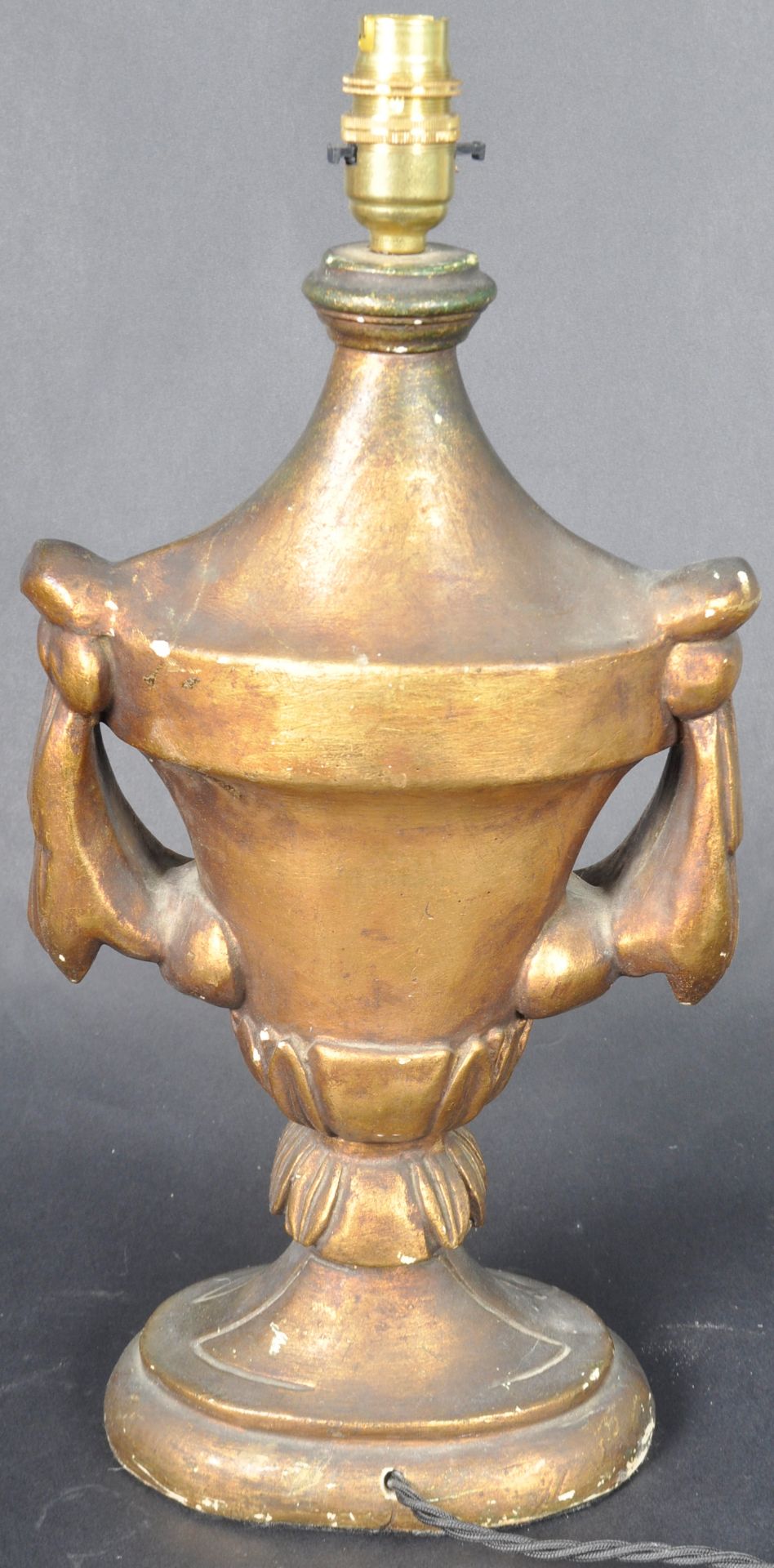 PAIR OF ART DECO GILT RESIN TABLE LAMP LIGHTS OF URN FORM - Image 9 of 9