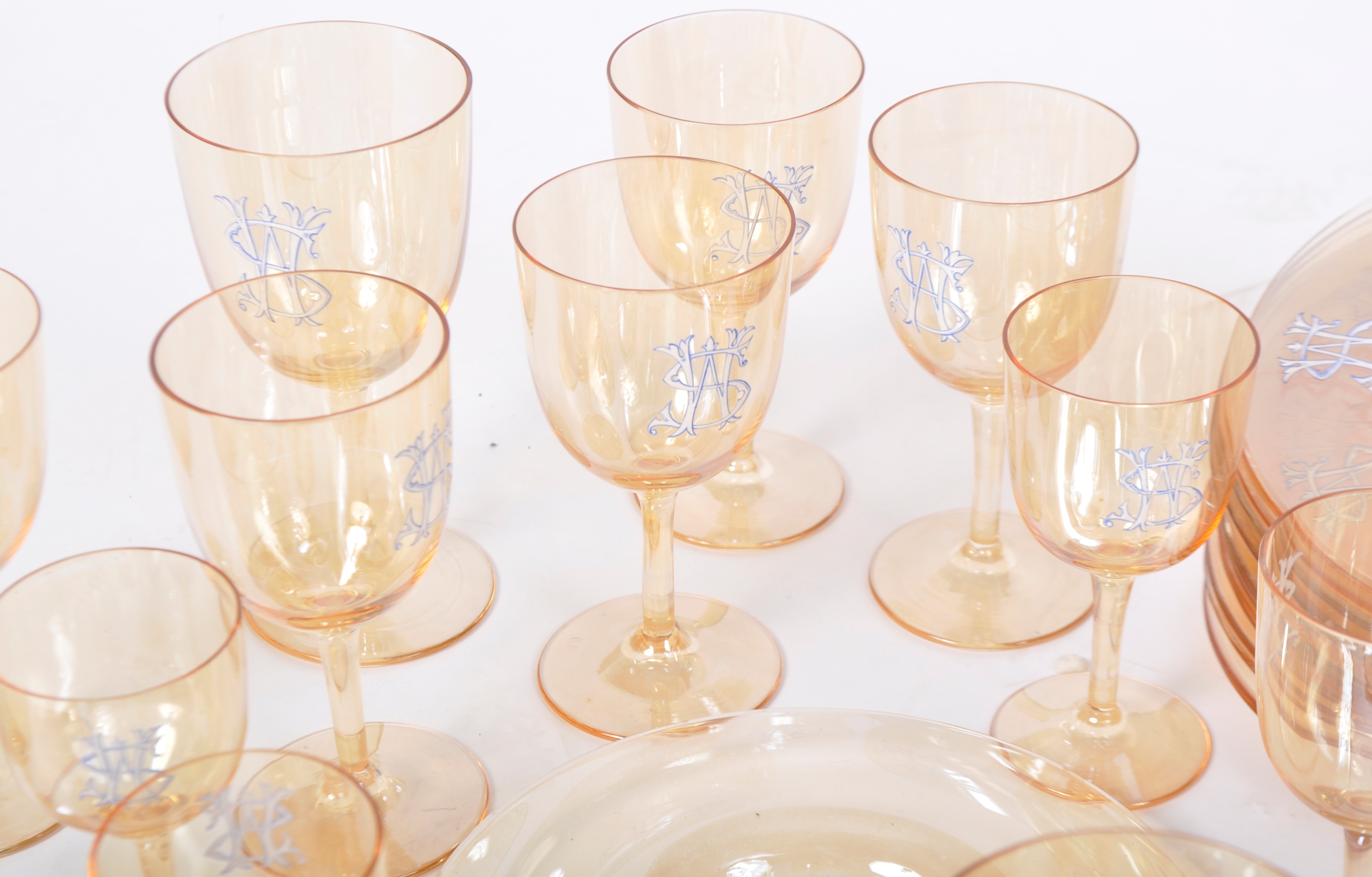 COLLECTION OF 19TH CENTURY VICTORIAN MONOGRAMMED GLASSES - Image 5 of 10