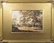 C FIELDING - WATERCOLOUR LANDSCAPE SCENE PAINTING