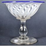 19TH CENTURY CONTINENTAL GLASS LATTICINO WORK BOWL