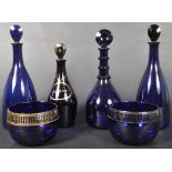 COLLECTION OF GEORGE III BRISTOL BLUE GLASS