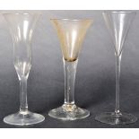 COLLECTION OF THREE GEORGE III DRINKING GLASSES