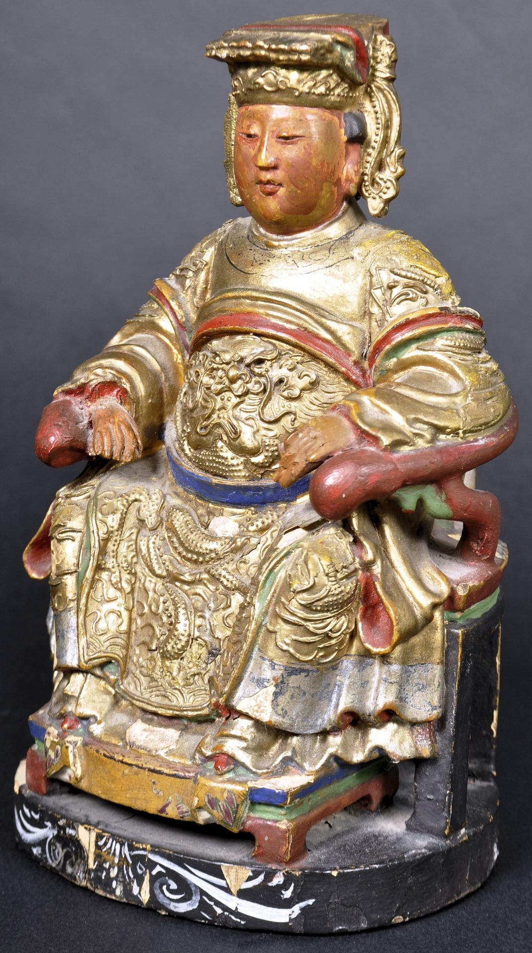 19TH CENTURY CHINESE CARVED FIGURINE OF MAZU