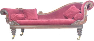 ATTRIBUTED TO GILLOWS - REGENCY ROSEWOOD CHAISE LOUNGE