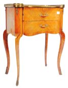 19TH CENTURY FRENCH WALNUT BEDSIDE WITH BRASS GALLERY