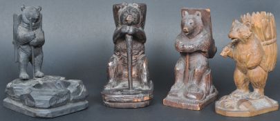 COLLECTION OF 19TH CENTURY BLACK FOREST CARVED BEAR ITEMS