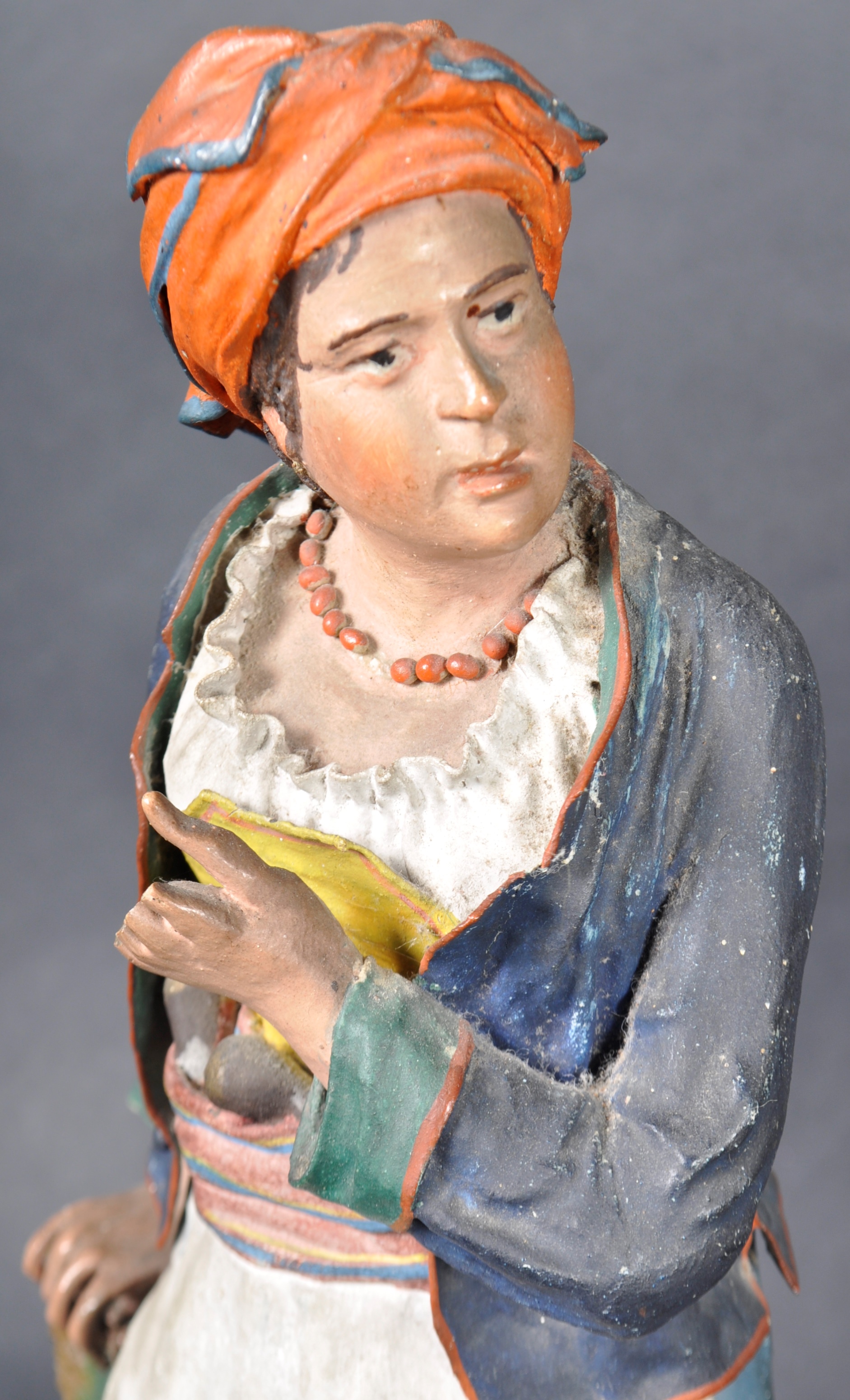 PAIR OF 19TH CENTURY PAPIER MACHE HAND PAINTED FIGURES - Image 2 of 9