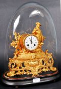 19TH CENTURY FRENCH ORMOLU MANTEL CLOCK IN DOMED CASE