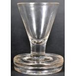 18TH CENTURY GEORGE III FLANGE FOOTED FIRING GLASS